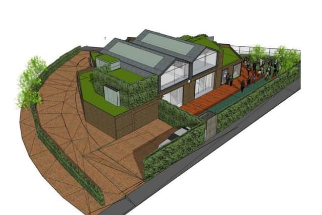 The new building will have a single storey elevation on Valley Road