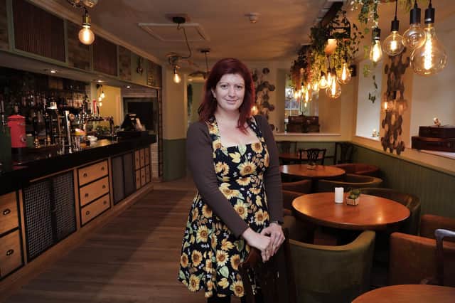 Owner Sadie Shard in the Crescent Hotel bar which has had a fabulous new refurbishment