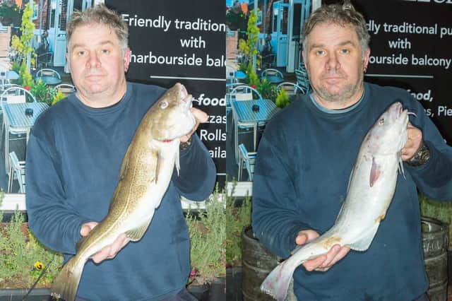 Jason Ebison with his Heaviest Fish 6 lb 3½ oz (Wednesday) and Heaviest Fish 5 lb 6oz (Sunday). Photo by Peter Horbury