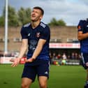 The Boro players show their exasperation during the loss at South Shields.