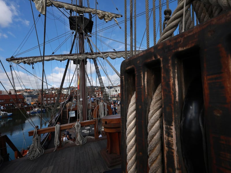The Galeon Andalucia in Scarborough on board.