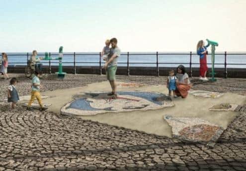 Sea-watching station, proposed mosaic visualisation. Courtesy Yorkshire Wildlife Trust/planning documents
