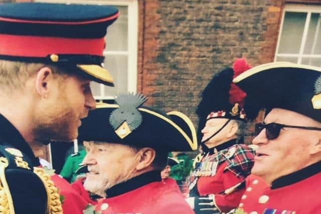 Mr Hall meeting Prince Harry