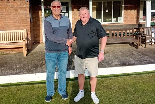 Geoff Watson, right, beat Chris Dobson, left, in the Robin Hood's Bay singles merit final