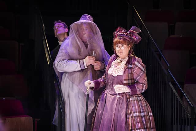 Jessica Ellis as Lady Catherine de Bourgh in Pride and Prejudice. Photo: Pamela Raith