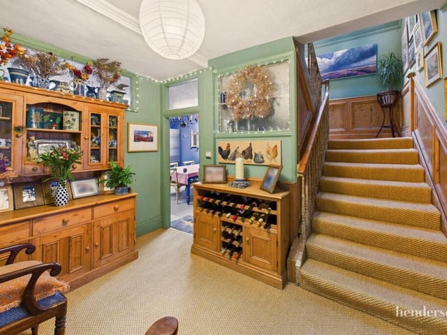Inside the spacious home that is spread over three floors.