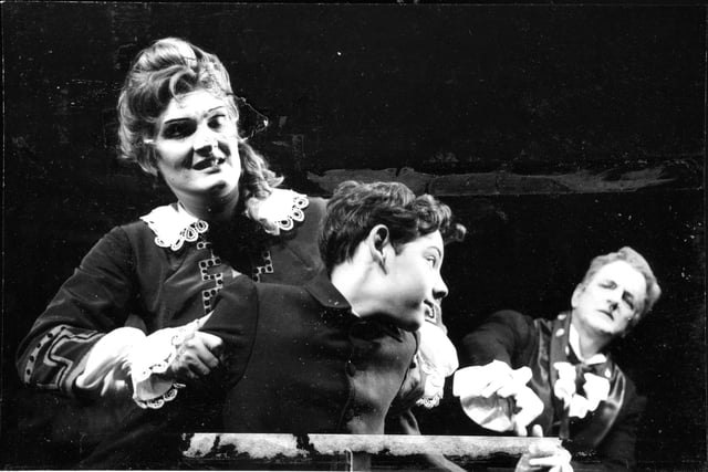 English Opera Group performing  'A Turn of the Screw' at the King's Theatre, starring Jennifer Vyvyan, Peter Pears, Elisabeth Fretwell and Sylivia Fisher, at the 1962 Edinburgh Festival.