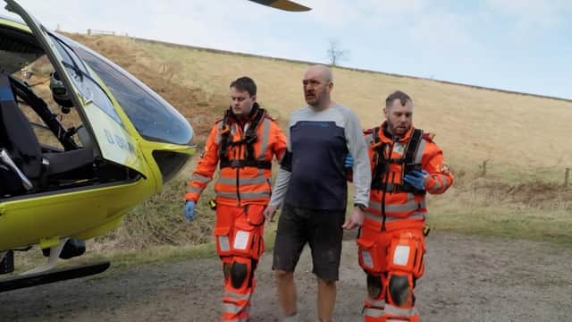 Ben was partway through his ride on the forest’s red route when fellow cyclists spotted him lying injured on the track.