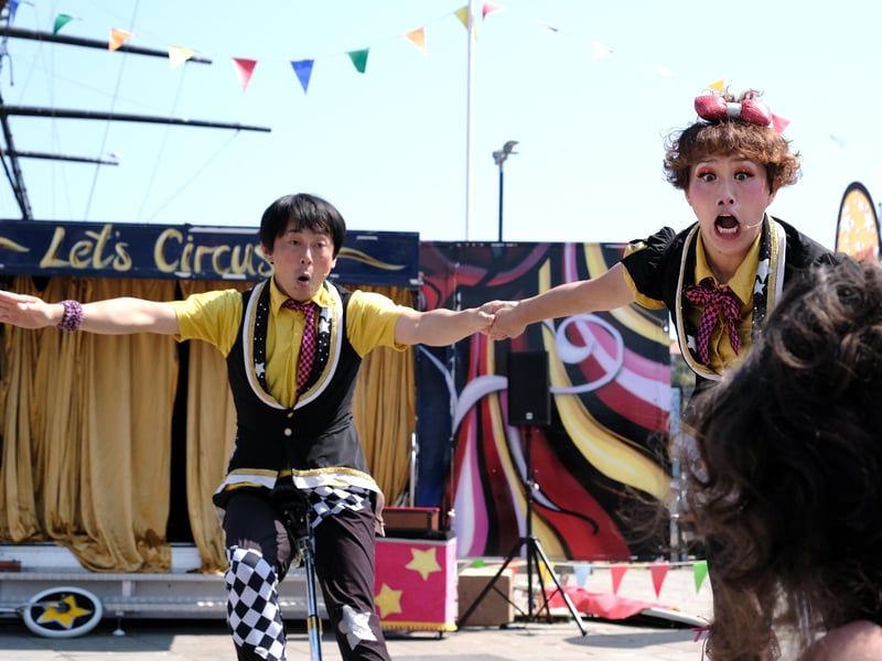 The Witty Look Show perform in Whitby....putting the brakes on.
picture: Richard Ponter