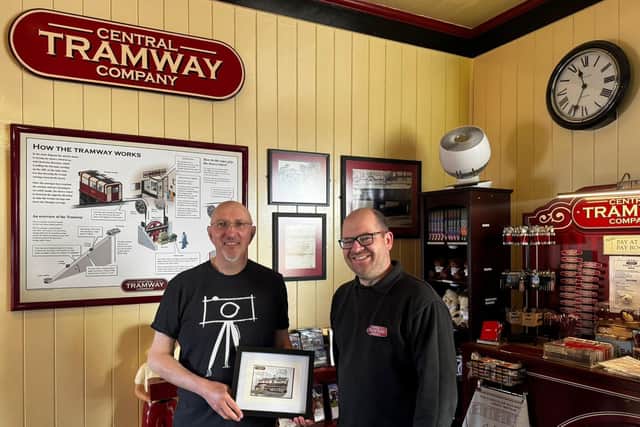 Central Tramway Company winner Peter Ruczynski, alongside General Manager Colin Powell.