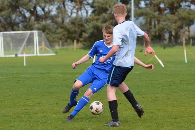 Rufforth close in on Heslerton Hedgehogs U15s. PHOTO: CHERIE ALLARDICE