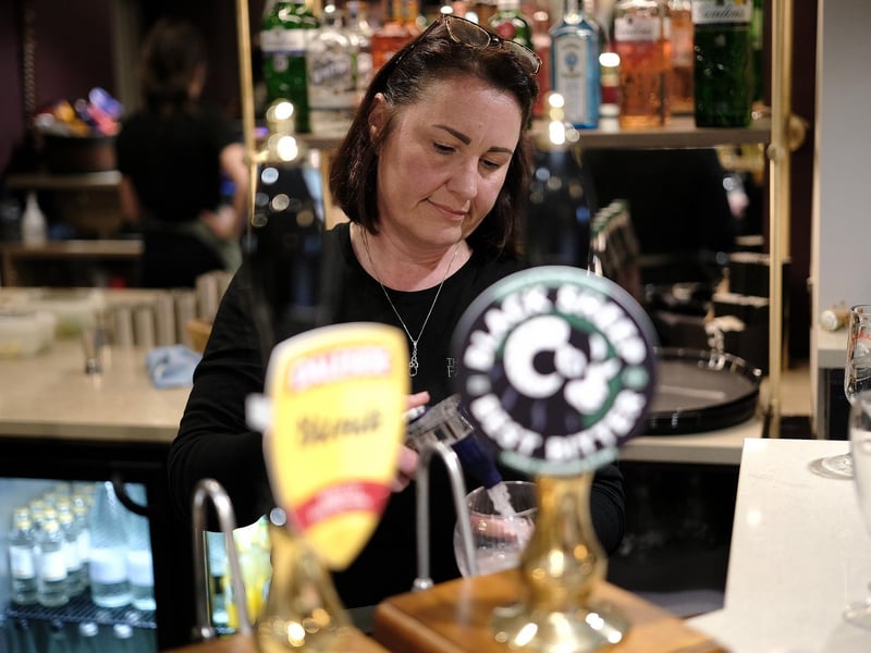 The well-stocked bar