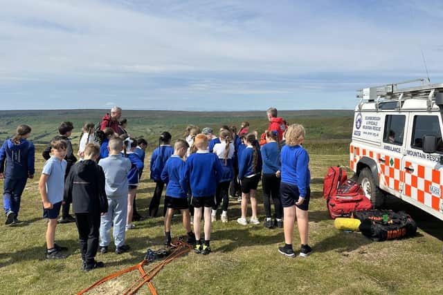 Youngsters at Let's Learn Moor on the North York Moors.