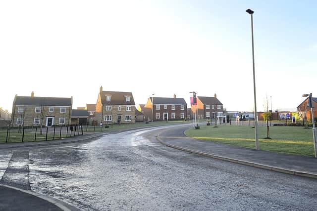 The High Mill housing estate development in Scalby, where developers want to scrap plans for a footbridge.