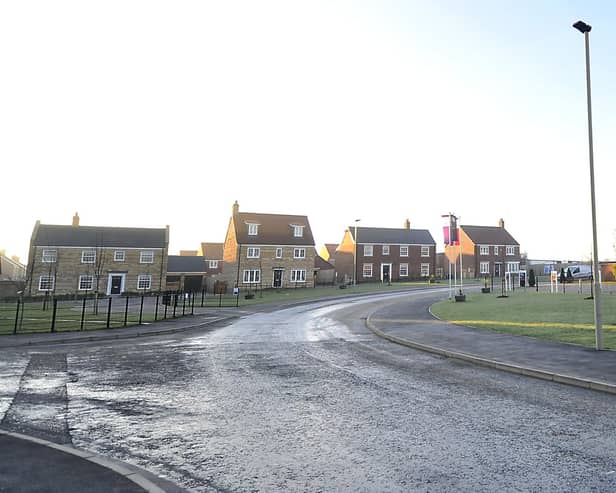 The High Mill housing estate development in Scalby, where developers want to scrap plans for a footbridge.