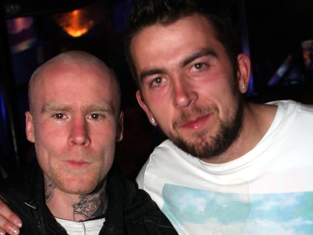 Cappo and Jake in Blue Lounge.