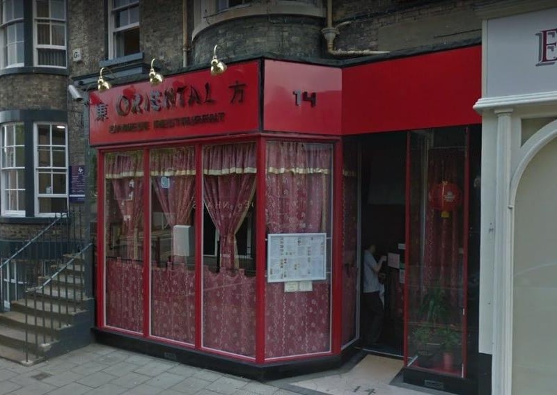 Oriental Chinese Restaurant, located on York Place, came in at number three.