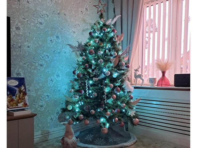 This Whitby resident's tree has some unusual blue lights, as well as a festive gonk.