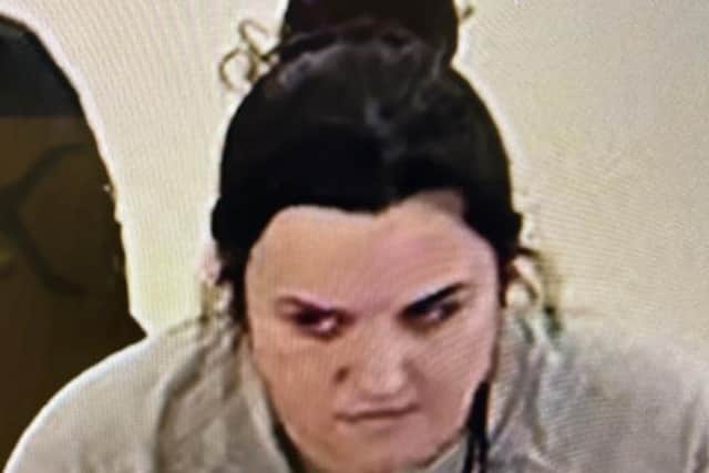 Police want to speak to the woman on this CCTV image following the theft of clothing from Boyes in Scarborough.