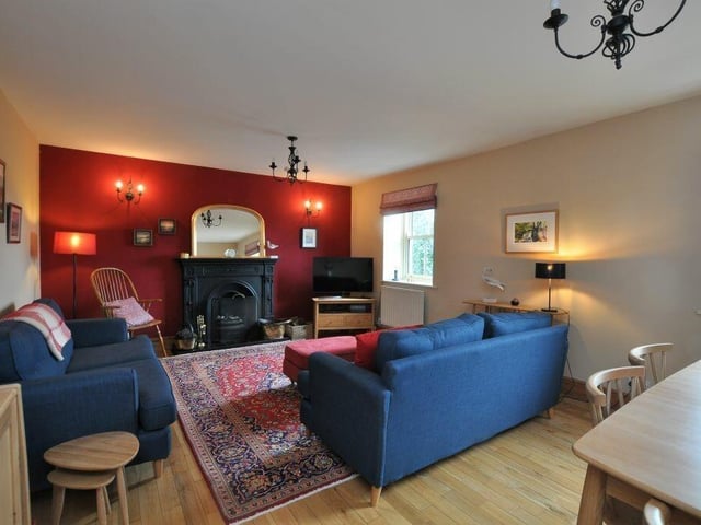 The lounge and diner with feature fireplace are in what as once the main bar of the Angler's Rest pub.