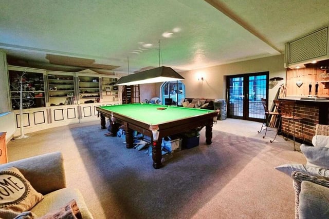 Versatile space that is currently used as a snooker room.