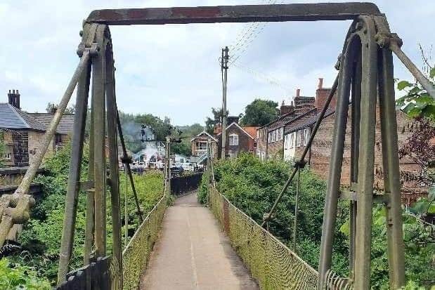 Grosmont suspension bridge. photo: North Yorkshire Council
