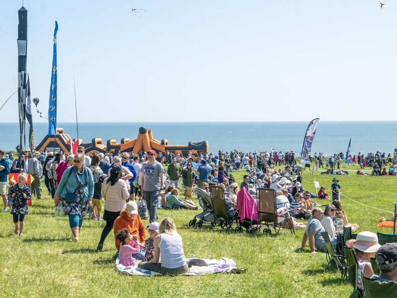 Huge crowds at the Bridlington Kite Festival.
