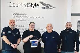 Bob Taylor (Bridlington RNLI), Amy Trudgett (Country Style Foods), Mike Milner (Bridlington RNLI) and Neil Higinbotham (Country Style Foods).