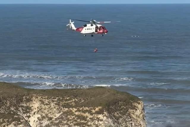 The casualties were winched to safety