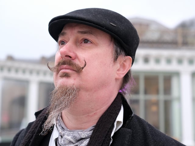 Scarborough Beard Festival at The Spa...Andy Jesse taking in the sea air pic Richard Ponter