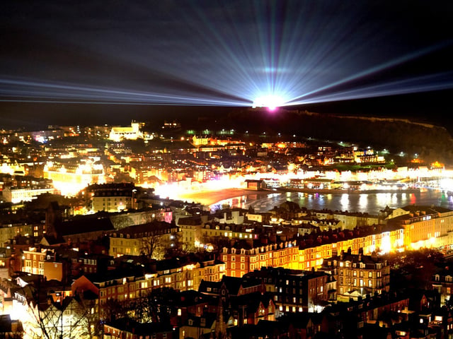 Scarborough gets a free light show!
picture: Richard Ponter
