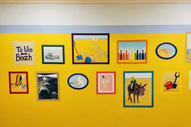 The beach theme has cheered patients