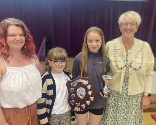 Mayor of Whitby, Coun Sandra Turner (right), at the Pride of East Whitby awards evening.