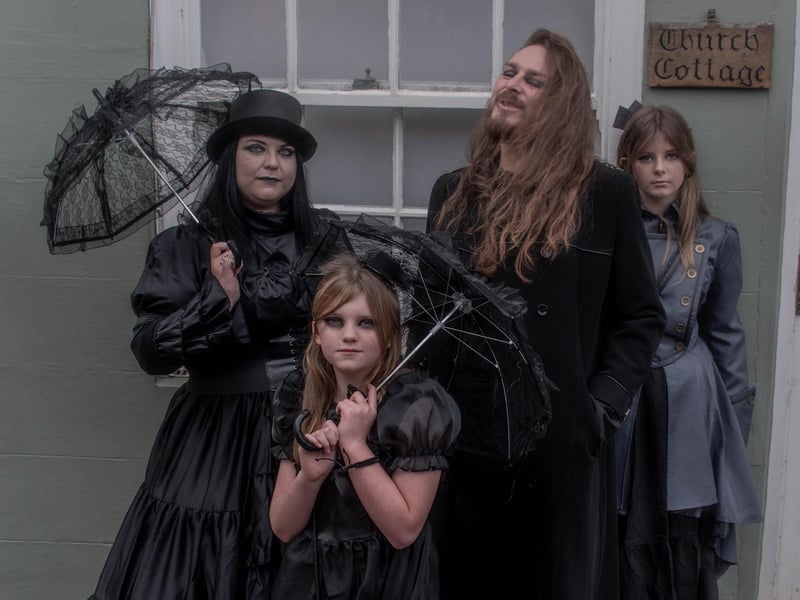 Having fun at goth weekend.