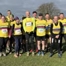 The Scarborough AC team line up at the East Yorkshire Cross Country League race at Sewerby.