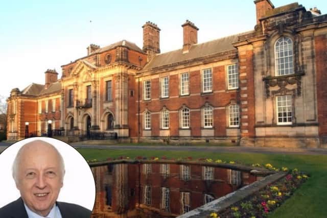County Hall, Northallerton and, inset, council leader Coun Carl Les.
