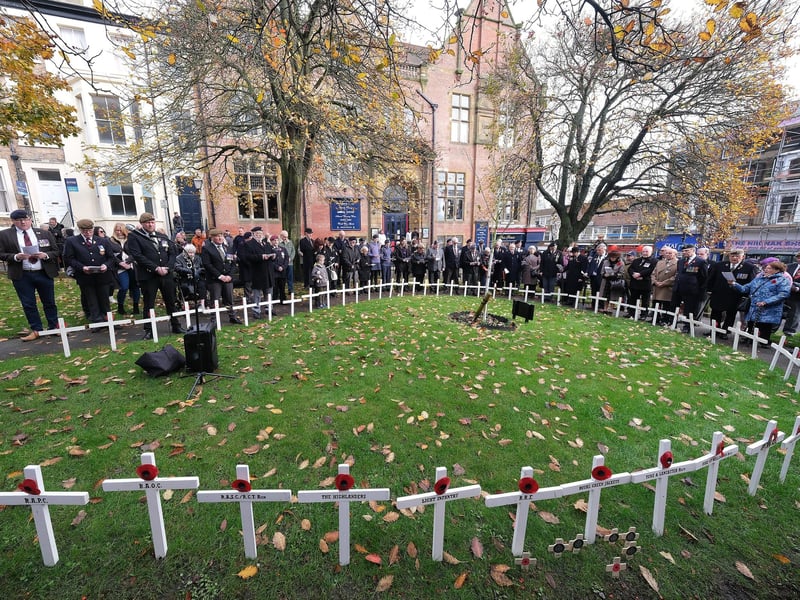 Planting of the Crosses ceremony at Alma Square.