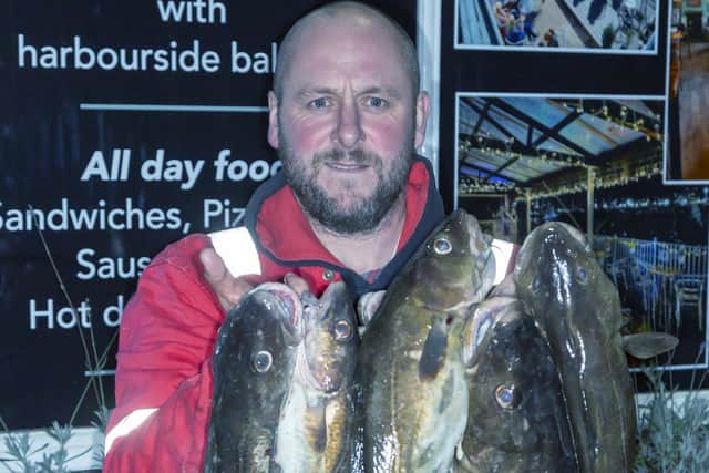 Taylor with Sunday's Heaviest Bag of Fish, 27 lb 5 oz.