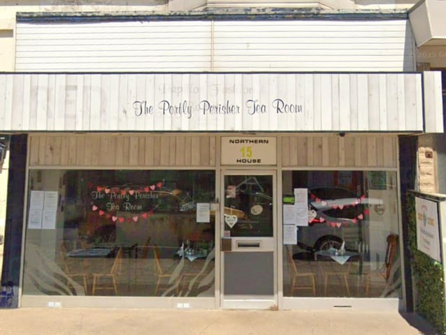 The Portly Perisher Tea rooms is located on Cliff Street.
