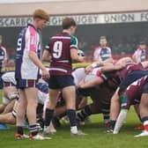 Action from Scarborough RUFC's home win against Moortown. PHOTO BY CHARLIE HOPPER