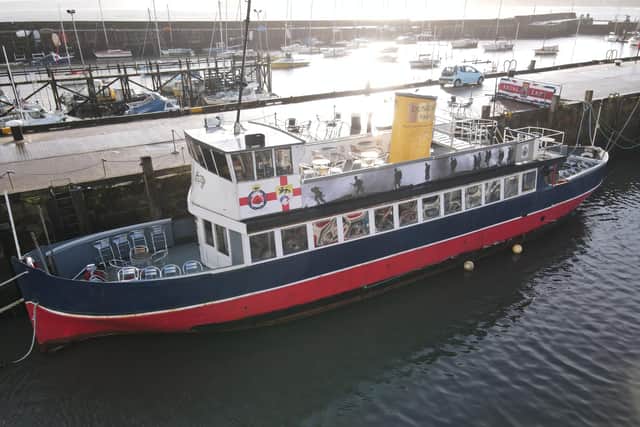 The Regal Lady now serves a tourist boatwith bar telling the story of Dunkirk