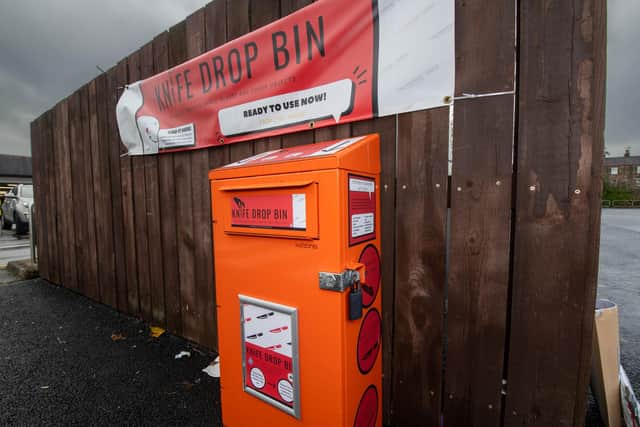 After more than 1,600 bladed articles were dropped into a secure knife bin in Harrogate during a trial period, 20 more bins are to be installed across North Yorkshire