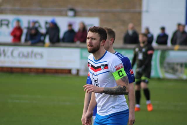 Whitby captain Dan Rowe. Photo: Owen Cox/Whitby Town FC
