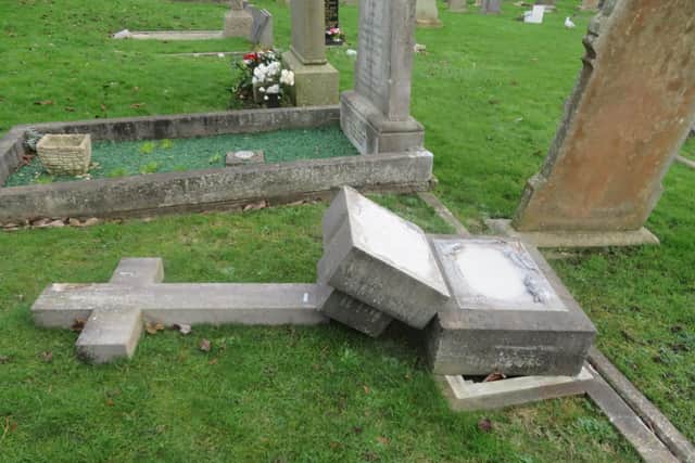East Riding of Yorkshire Council said the headstones were laid down due to safety reasons.