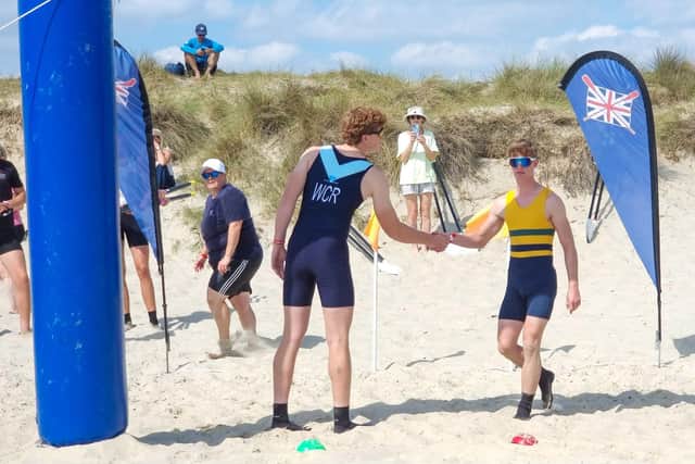 Whitby Coastal Rowing Club teenager Harry Morley, left, at the British Championship.
