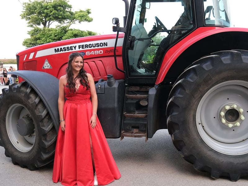 Arriving by tractor.