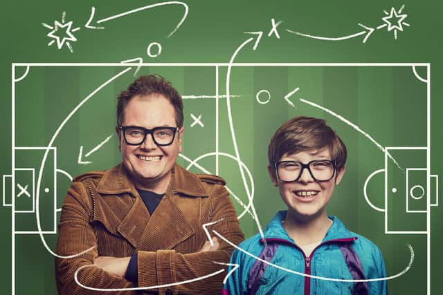 Alan Carr and Young Alan, Oliver Savell, in Changing Ends written by the comedian