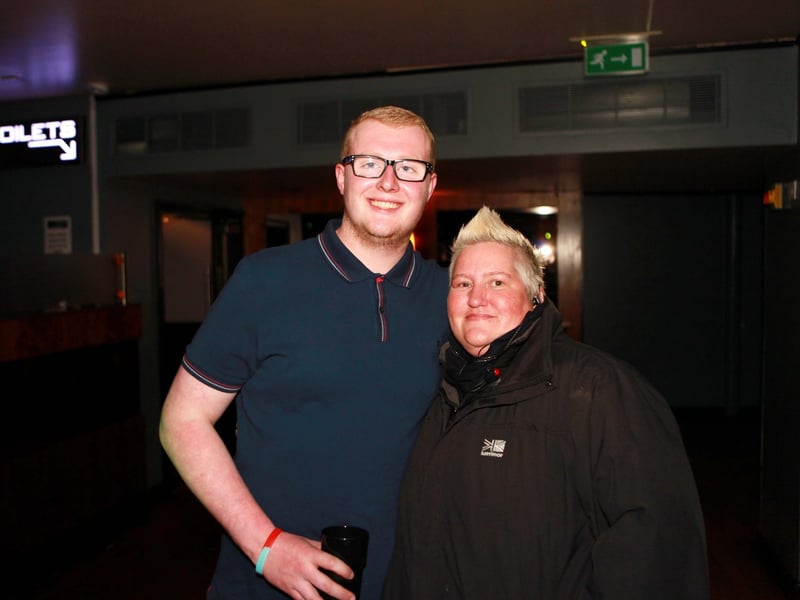 Tom celebrating his birthday with Del in Blue Lounge