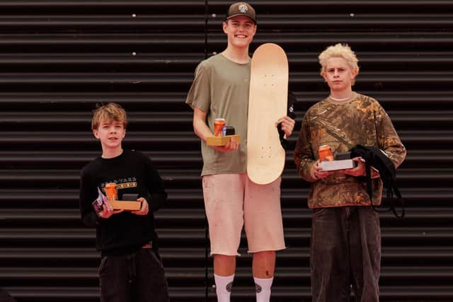 Scarborough skater Lorenzo Ferrari, right, earned second spot in the Highland Hideout stop of the UK Independent Vert Skateboarding Series in Barcaldine, Scotland, just two years after shattering his tibia and fibula on the Vert in Birmingham during the finals.