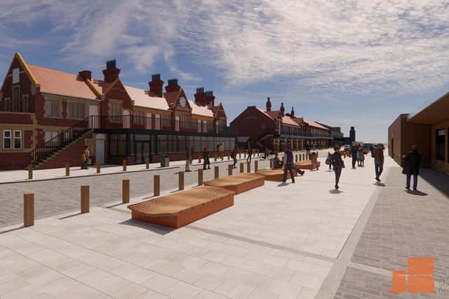 An artist’s impression of the new buildings on the West Pier.